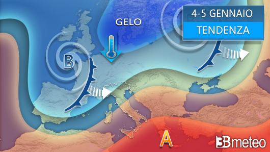 Meteo - Tendenza 4-5 gennaio
