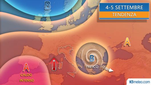 Meteo tendenza 4-5 settembre