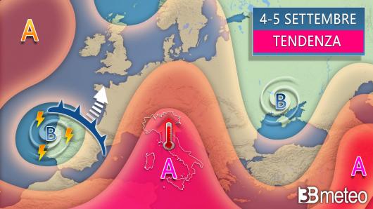 Meteo - Tendenza 4-5 settembre