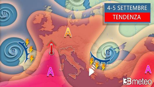 Meteo - Tendenza 4-5 settembre