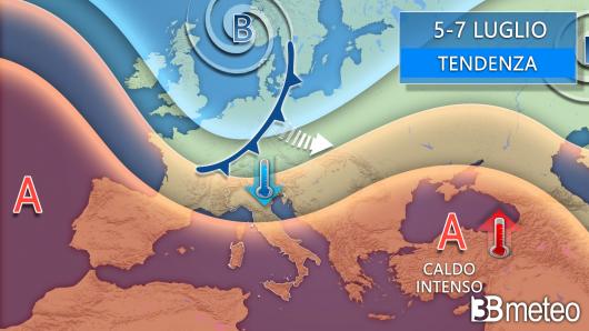 Meteo tendenza 5-7 luglio