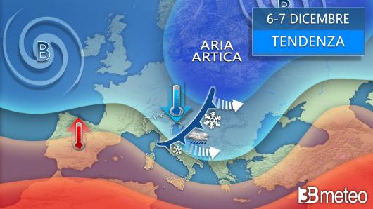 Meteo - Tendenza 6-7 dicembre