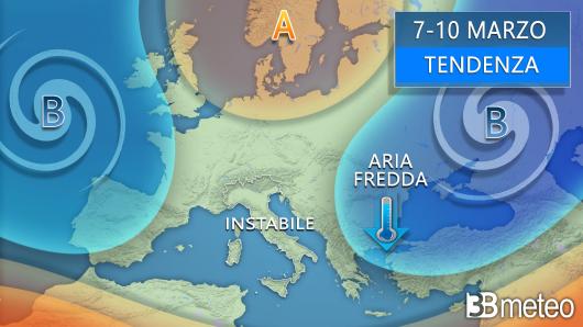 Meteo tendenza 7-10 marzo