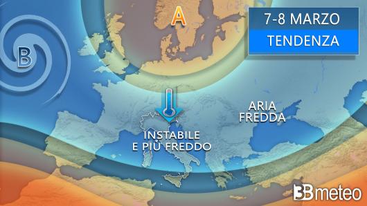 Meteo - Tendenza 7-8 marzo