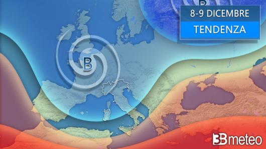 Meteo - tendenza 8-9 dicembre