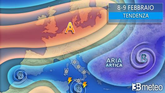 Meteo - Tendenza 8-9 febbraio