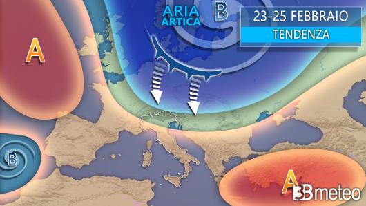 Meteo tendenza dopo il 23-24 febbraio