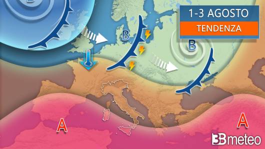 Meteo - Tendenza inizio agosto