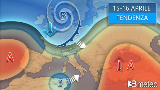 Meteo tendenza inizio settimana (15-16 aprile)
