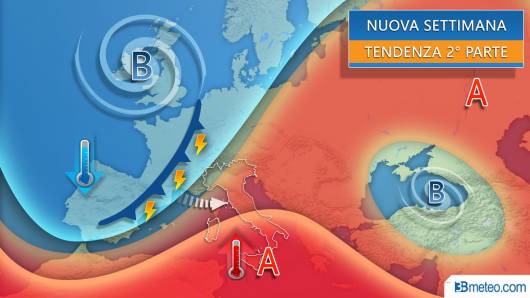 Meteo tendenza nuova settimana seconda parte
