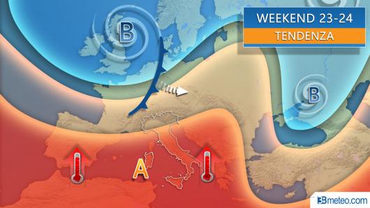 Meteo tendenza per il weekend 23-24 maggio