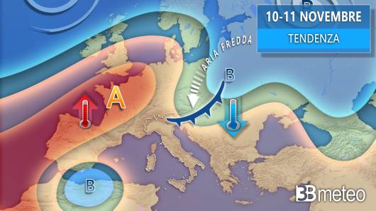 Meteo tendenza per l'estate di San Martino, 10-11 novembre