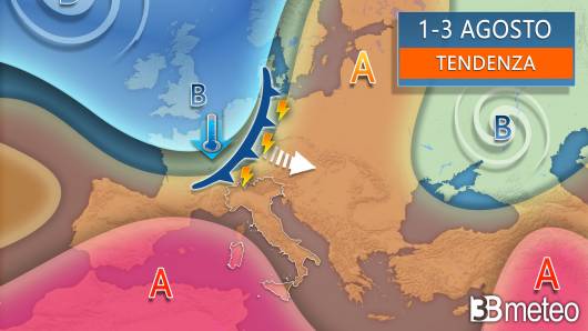 Meteo - Tendenza per l'inizio di agosto