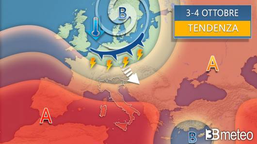 Meteo tendenza per metà della prossima settimana
