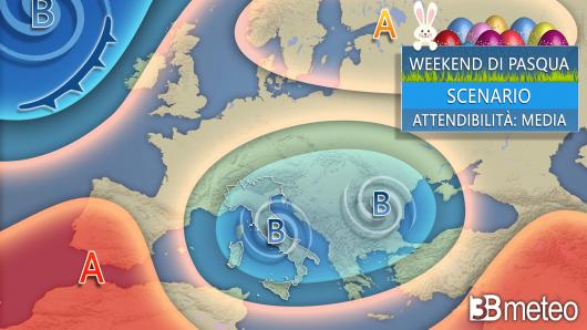Meteo tendenza per Pasqua e Pasquetta