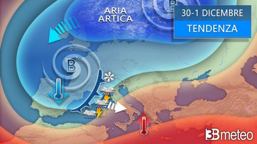 Meteo tendenza seconda parte della settimana