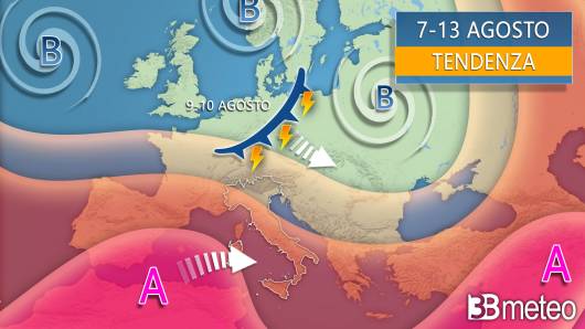 Meteo tendenza settimana 7-13 agosto