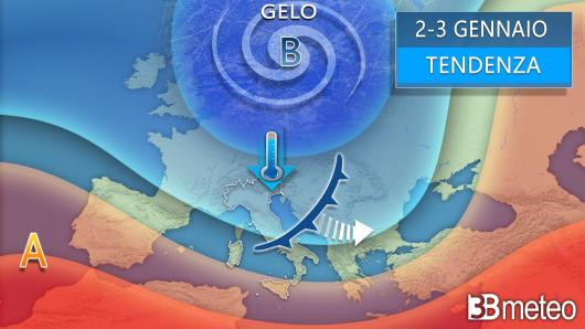 Meteo - Tendenza tra il 2 e il 3 gennaio