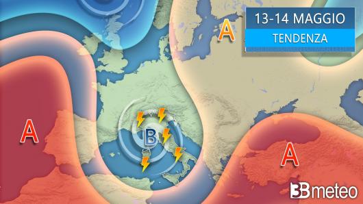 Meteo tendenza weekend 13-14 maggio