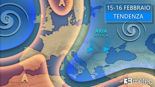 Meteo tendenza weekend 15-16 febbraio