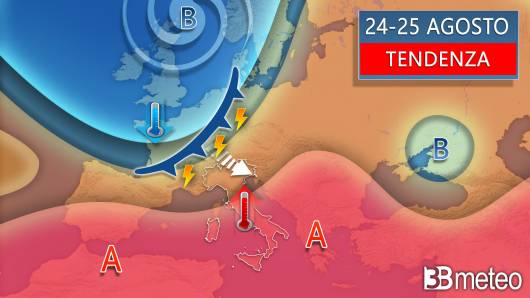 Meteo - Tendenza weekend 24-25 agosto