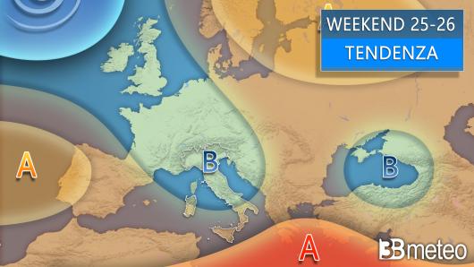 Meteo - Tendenza weekend 25-26 maggio