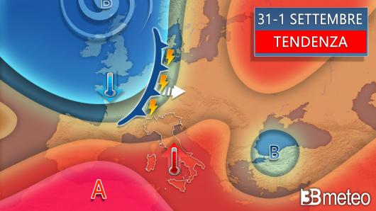 Meteo - Tendenza weekend 31-1 settembre