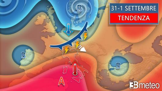 Meteo tendenza weekend 31 agosto 1 settembre