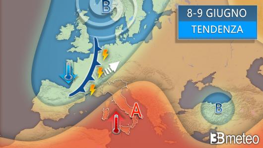 Meteo tendenza weekend 8-9 giugno