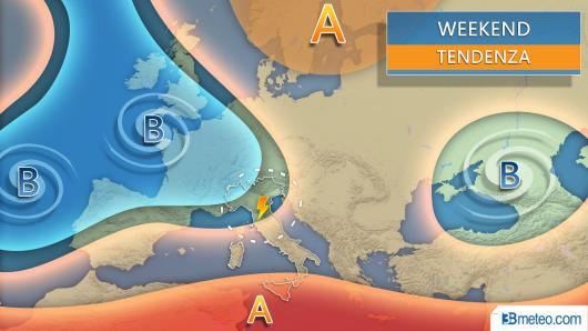 Meteo tendenza weekend Italia