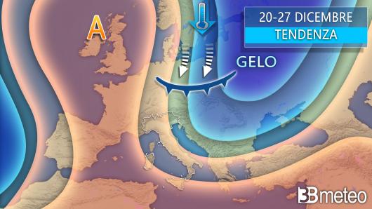 Meteo terza decade, dal 20 a Natale e Santo Stefano, ci prova il grande freddo