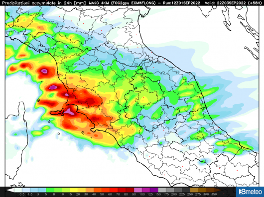 Meteo Toscana 3 settembre: possibili forti temporali e criticità; le aree dal giallo-arancio in su quelle più a rischio