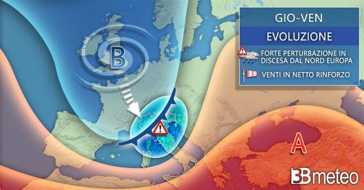 Meteo tra giovedì e venerdì, forte perturbazione in arrivo
