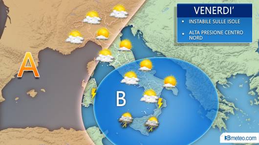 Meteo venerdì 12 settembre