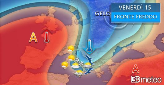 Meteo venerdì 15 dicembre