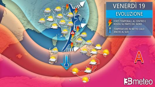 Meteo venerdì 19 agosto