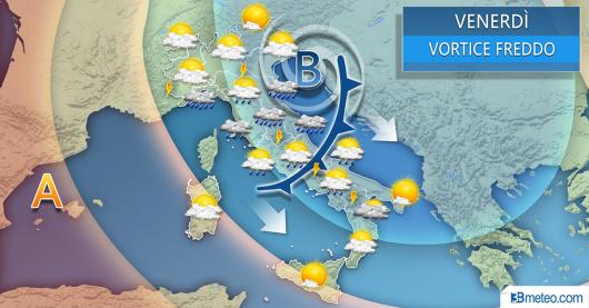 Meteo venerdì