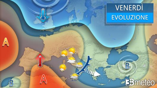 Meteo venerdì