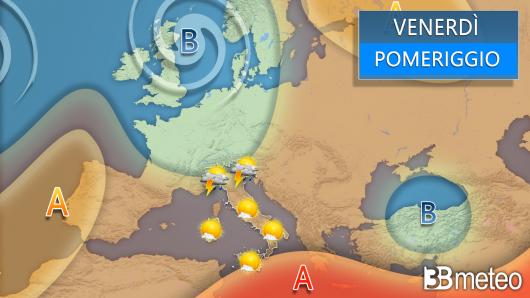 Meteo venerdì