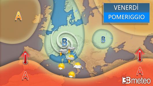 Meteo venerdì