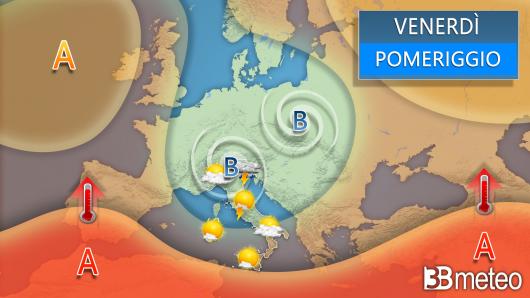 Meteo venerdì