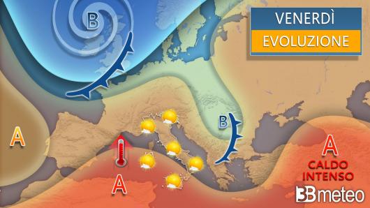 Meteo venerdì