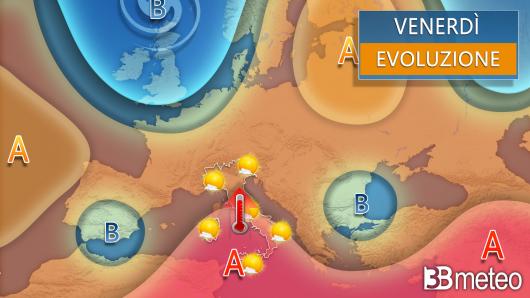 Meteo venerdì