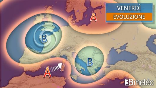 Meteo venerdì