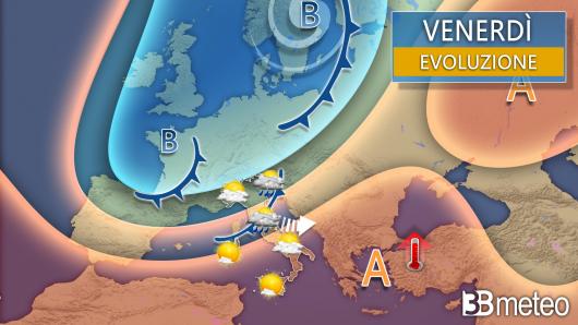 Meteo venerdì
