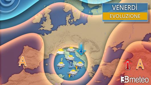 Meteo venerdì