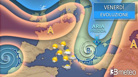 Meteo venerdì