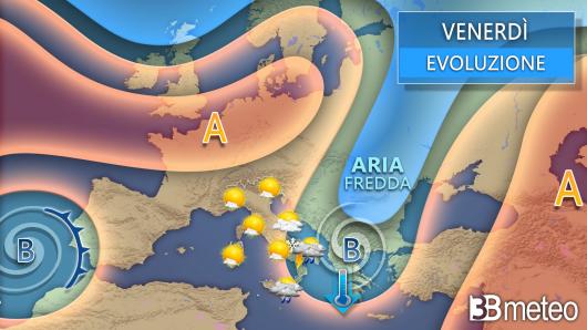 Meteo venerdì
