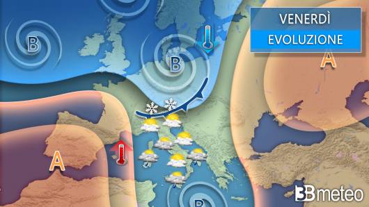 Meteo venerdì