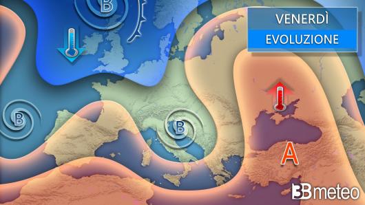 Meteo venerdì